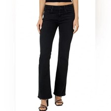 New Paige Sloane Modern Low Rise Slim Trouser Transcend Jeans In Black Caviar 23