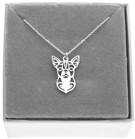 Silberkette Hund AnhäNger 925 Silber 45Cm Halskette Damen Schmuck