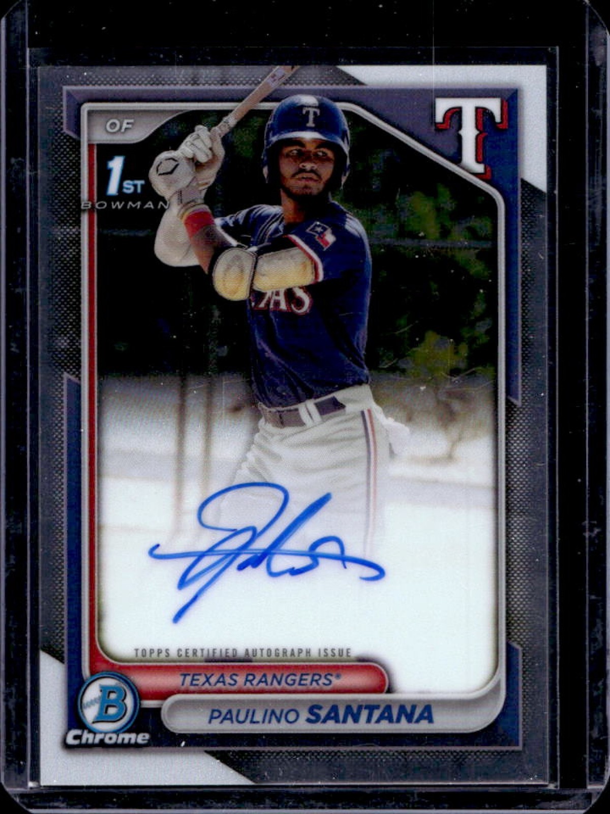 2024 Bowman Chrome Paulino Santana Auto 1st #CPA-PS Rangers