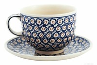 GroßE Bunzlauer Keramik Cappuccinotasse 500Ml Retrodek4 Milchkaffeetasse Becher