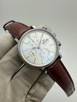 2016 IWC Portofino Chronograph White Dial Steel 42mm Automatic Watch IW391007