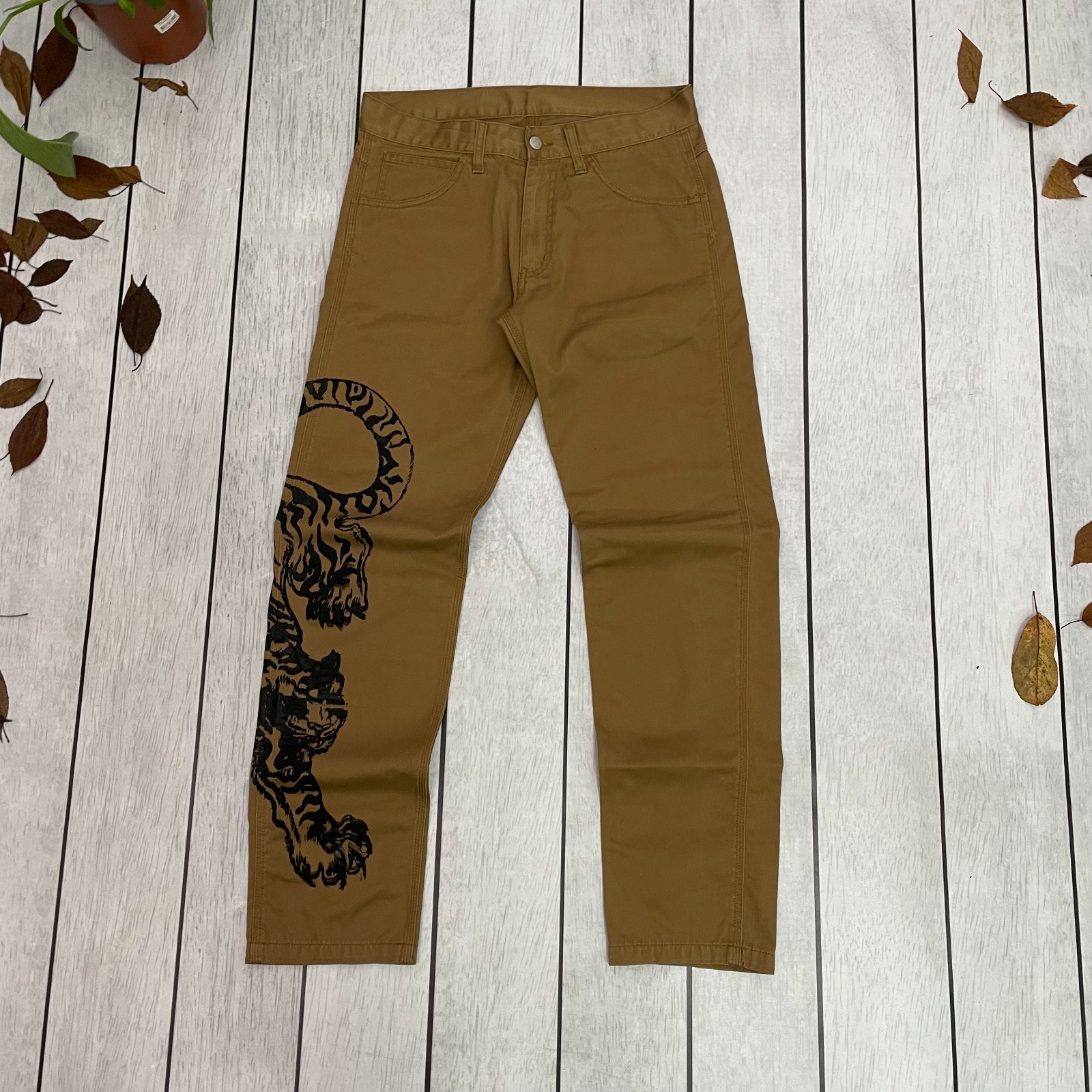 Custom Tiger Carhartt Skill Pants 31x32 streetwear distressed y2k rare unique thumbnail 5