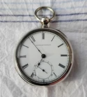 Civil War era 1863 Waltham antique pocket watch key wind 18s silver case