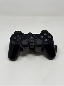 Sony PlayStation 2 PS2 DualShock 2 Controller Black Genuine OEM SCPH-10010 Works