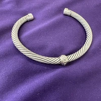David Yurman Cable Classics Center Station 5mm Bracelet Sterling Silver & 14k