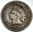 1898 Indian Head Cent Penny Good Condition 1c One Cent US Coin- 0757