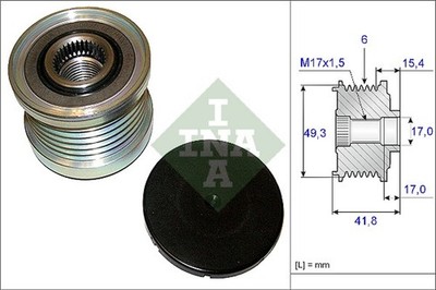 Schaeffler INA Generatorfreilauf 535 0193 10 für 207 C5 208 PEUGEOT C4 C3 308 CC
