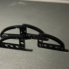 Lego set of 4 Technic curved piece #65714 black lightly used