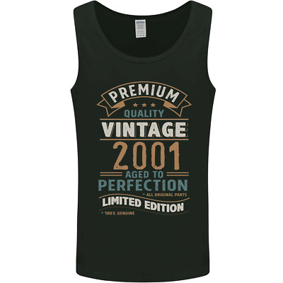 Premium Vintage 25th Geburtstag 2001 Herren Tanktop
