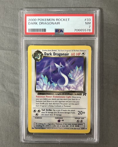 Dark Dragonair (Unlimited) graded PSA 7 for sale on eBay
