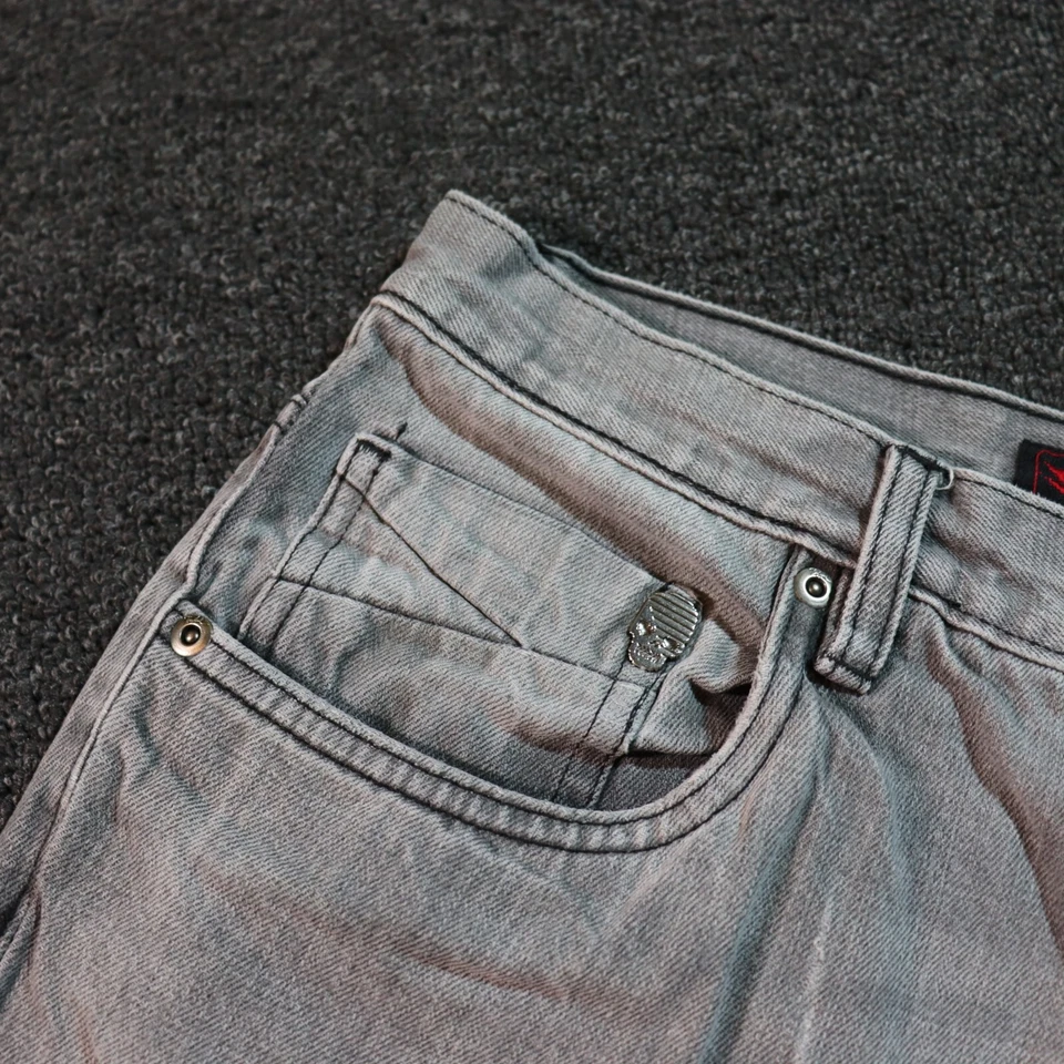 Y2K/2000s HAWK GRUNGE VAQUEROS RECTOS GRIS 30X30 Foto 4 de 4