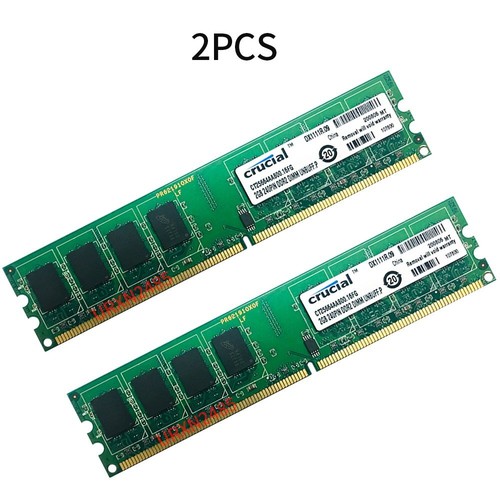 For Crucial 4GB 2x 2GB 1GB PC2-6400U DDR2 800MHz Computer Memory Desktop RAM LOT - Picture 3 of 11