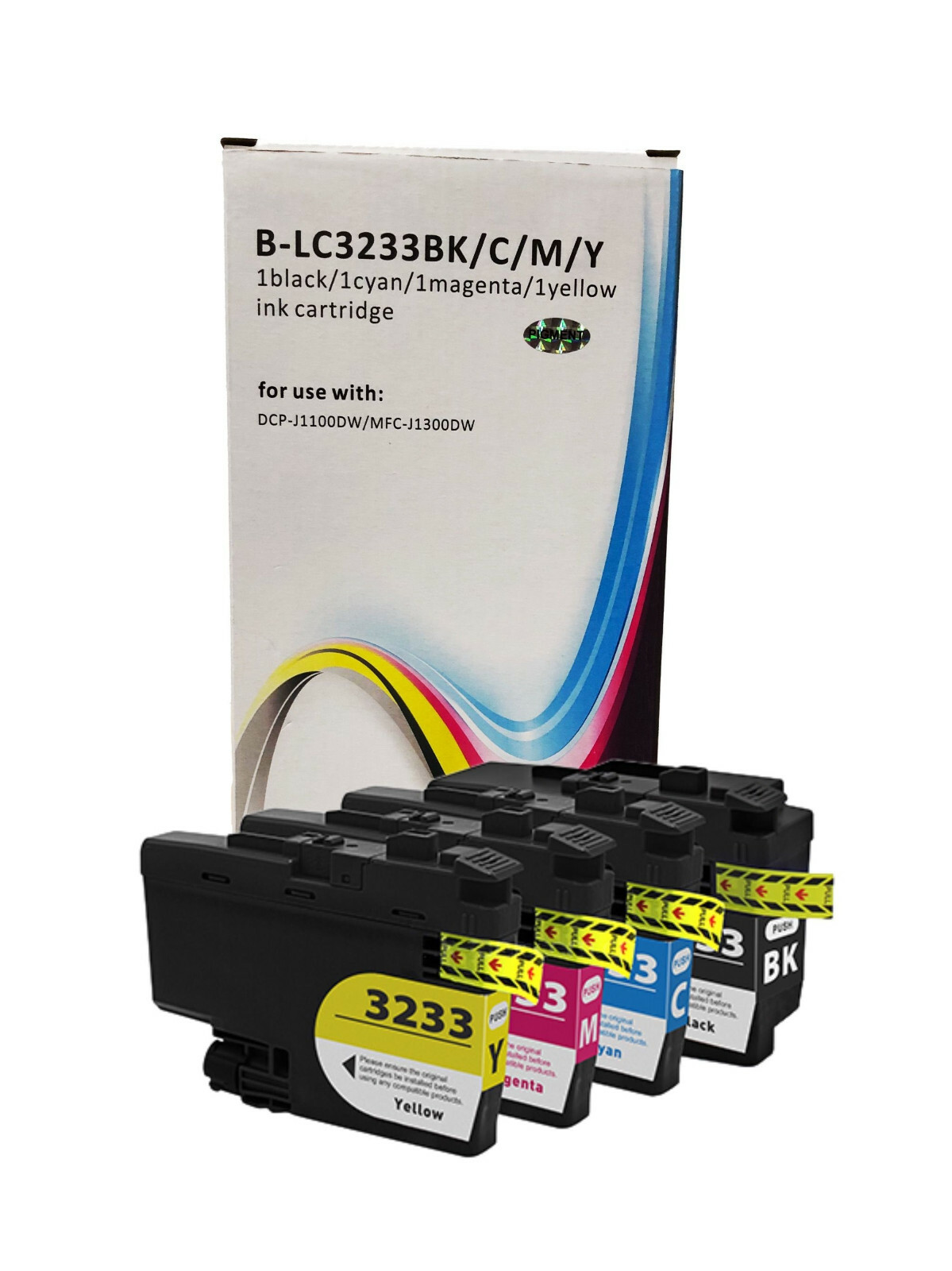 4 XL ink cartridges fits Brother LC3233 MFCJ1300DW DCPJ1100DW non oem