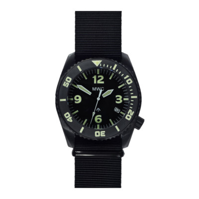MWC 1000mt Automatik Stahl PVD Schwarz Saphir Keramik Stoff Herrenuhr