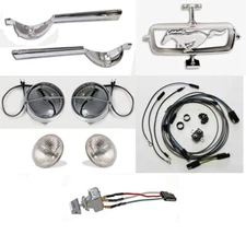 New! 1965 Ford MUSTANG GT Fog Light Kit w/ Switch, Bulbs,  Horse & Corral,