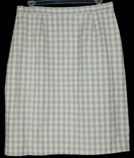 NWT J.P.C. Women's 16 Tan Cream Woven Cotton Lined Below Knee Career Skirt
