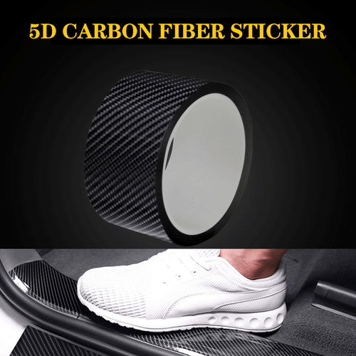 Accessories Carbon Fiber Vinyl Car Door Sill Scuff Cover Plate Sticker Protector - Picture 11 of 15