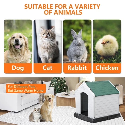 28 Zoll/32 Zoll H Outdoor Hundehaus wetterfest Tierheim Hundeheuche 4 Farben - Bild 33 von 73
