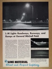 1955 Line Material Airport Lighting Mitchell Field Milwaukee vintage print Ad