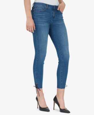WILLIAM RAST Skinny Ankle-Tie Jeans More is More (Medium Wash) Multi Sizes NWT