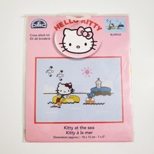 DMC HELLO KITTY Counted Cross Stitch Kit 'Kitty At The Sea' BL249/63 7"x5"