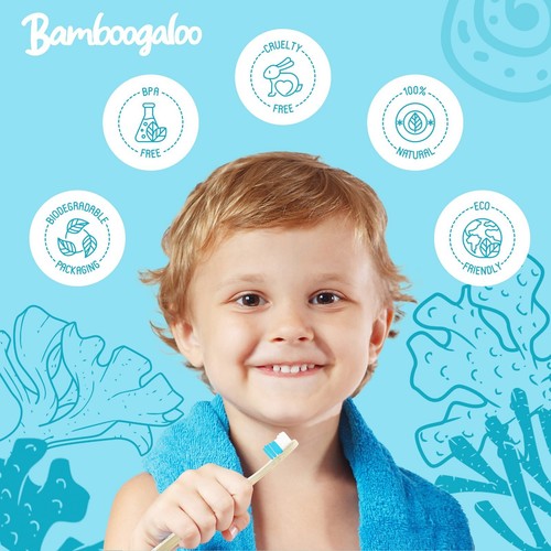 12 Pack Bamboogaloo Bamboo Wooden Toothbrush Kids Adult Ocean Eco Sustainable - Picture 5 of 12