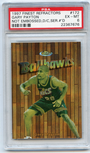 Gary Payton [Refractor] #172 1997 Finest Embossed card