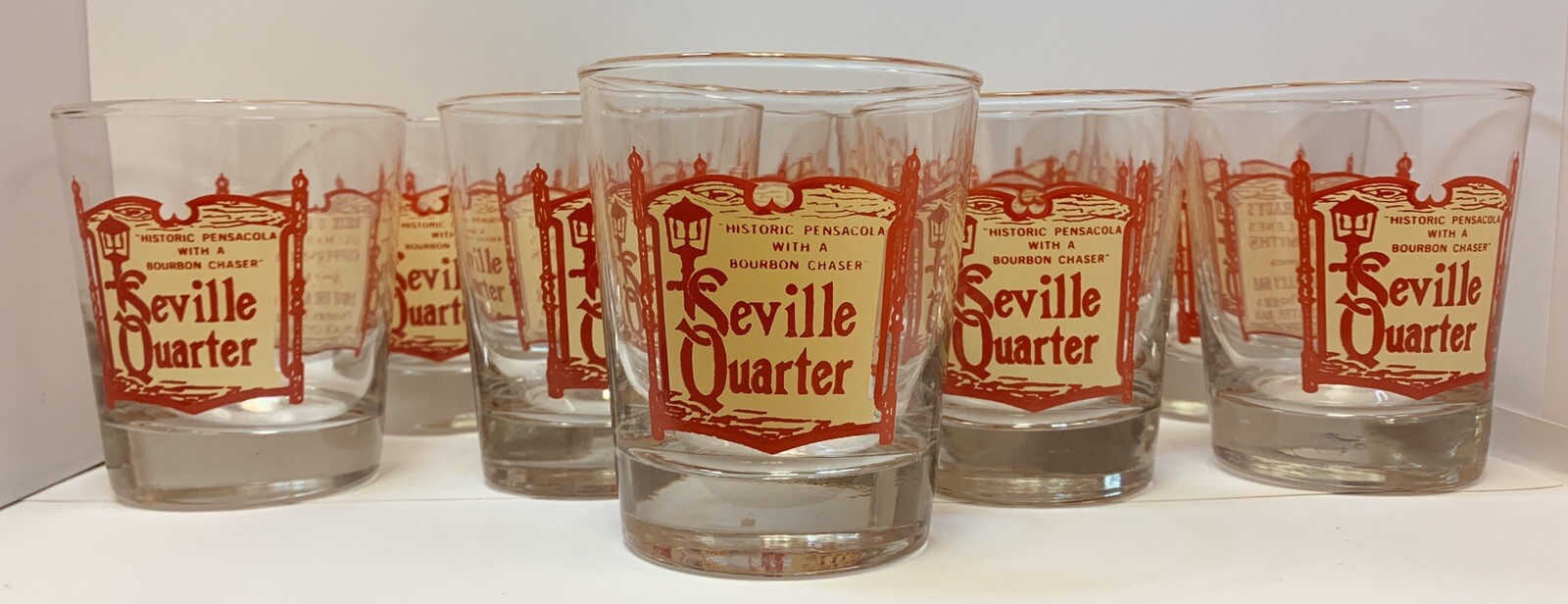 Seville Quarter 12 Historic Pensacola With A Bourbon Chaser Bar Rocks Glasses Ebay