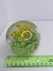 Vintage James Alex Yellow & Orange Flower and Multi Green Paperweight-Large — photo 5