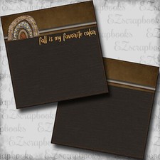 Fall Favorite Color NPM - 2 Premade Scrapbook Pages - EZ Layout 5633
