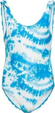 Hurley L79459 Girls Blue Lagoon UPF 50 One-Piece Swimsuit Size M 10-12 Years