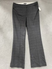 T Tahari Seneca Dress Pants Size 10 Womens Trouser Cuffed Wide Leg Stretch