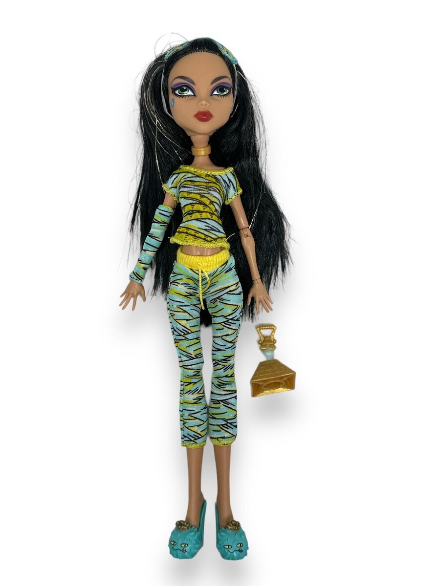 Monster High Cleo De Nile Doll Dead Tired W/ Box Stand Brush Monster High Cleo De Nile Doll Dead Tired W/ Box Stand Brush