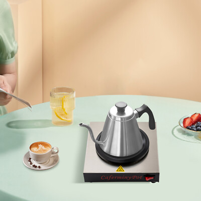 80W Commercial Coffee, Tea Warmer Portable Single Burner Decanter Warmer Plate