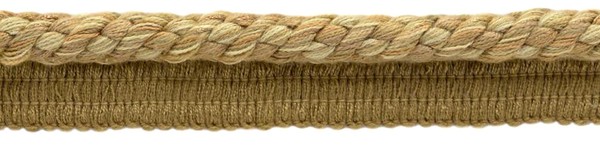 "DÉCopro Kamel Beige Strohm Harvest Gold 3/8\" Zierlippenkordel 18 Yards"-image