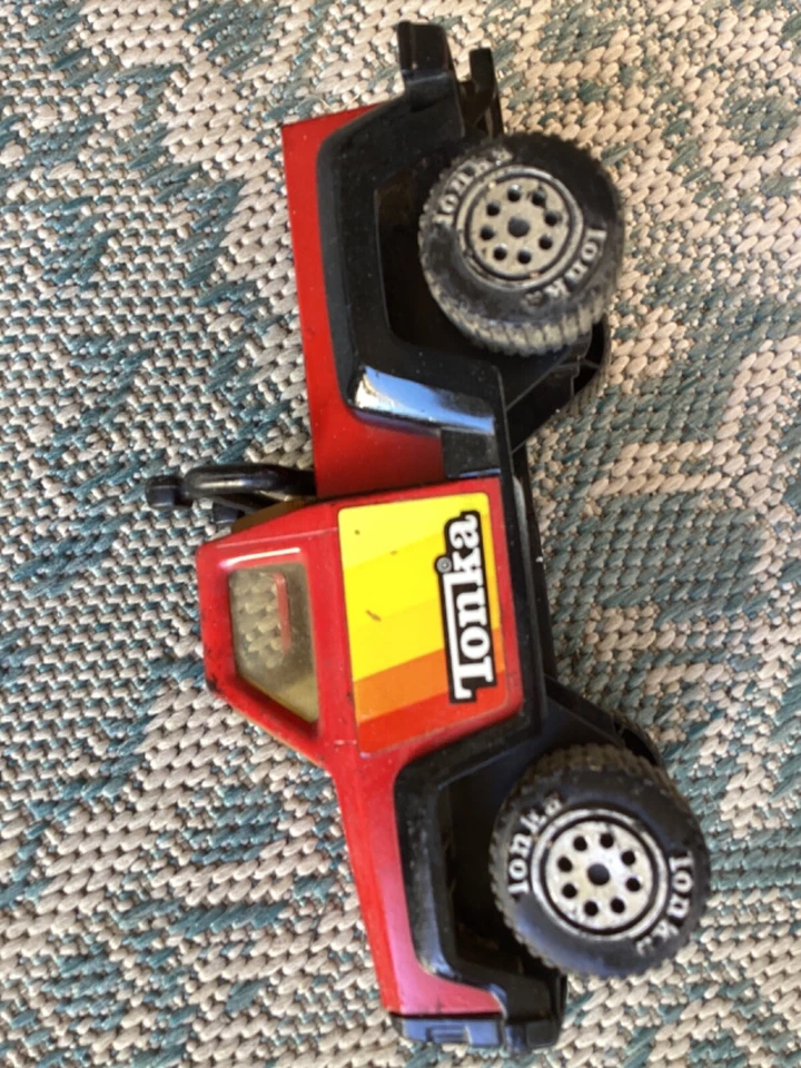 "Camioneta pickup Tonka 1979 vintage de metal rojo y plástico 8,5""" Foto 2 de 4