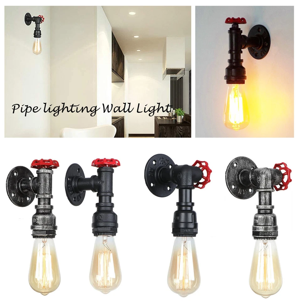 Steampunk Red Valve Wall Light