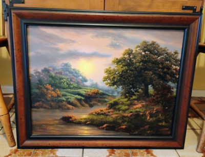 AI SLAVIN original painting framed oil on canvas Local artist SAN ANTONIO