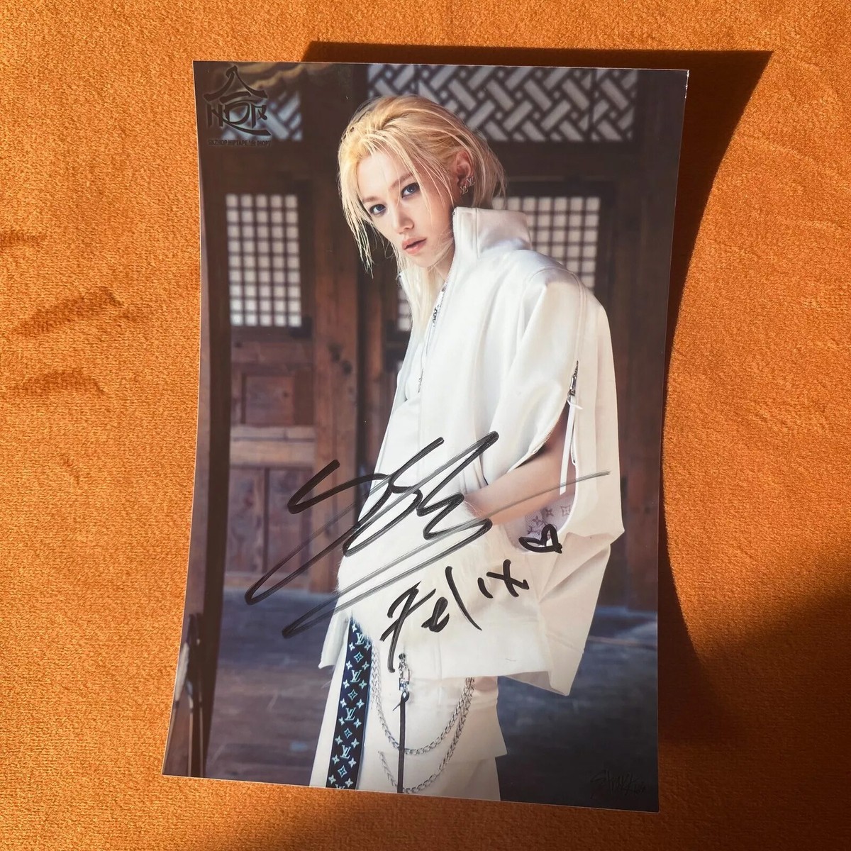 STRAY KIDS FELIX 合 HOP WALKING ON WATER AUTOGRAPHED SIGNED PHOTO