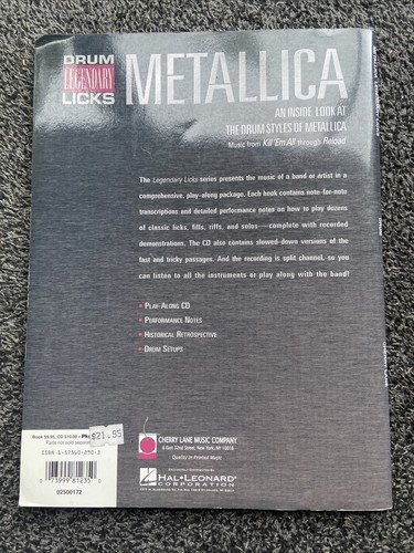 Gregory Beyer: Metallica - Drum Legendary Licks: Drum Kit: CD Missing - Picture 2 of 2