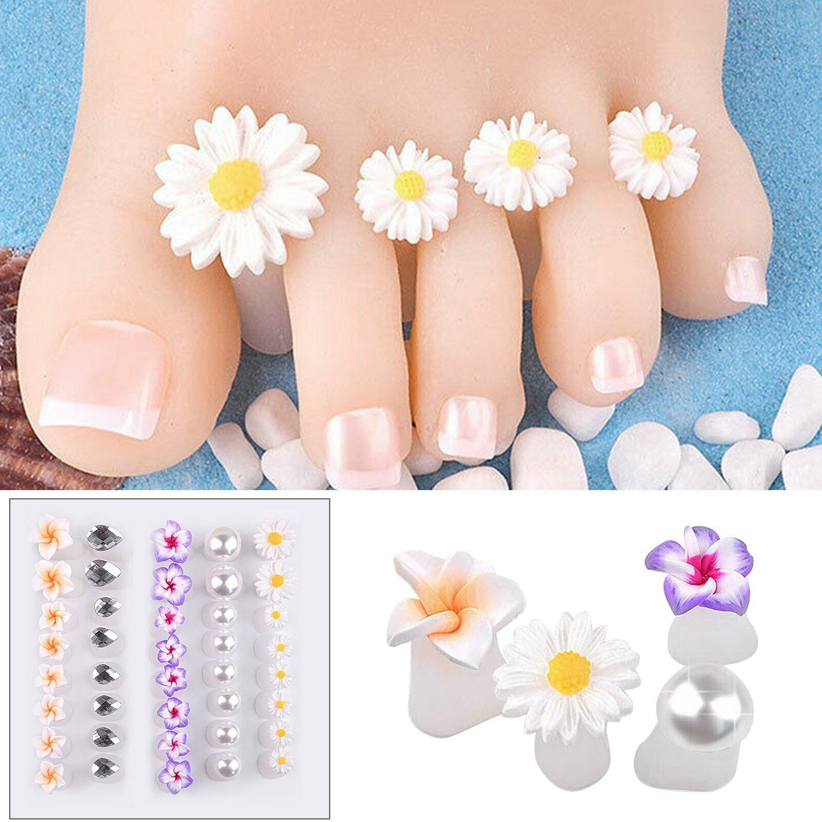 8pcs Silicone Finger Toe Separators Flower Shape For Nail Art Pedicure  Manicure | eBay