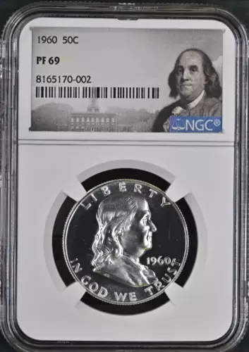 1960 Proof Franklin Half Dollar - NGC PF 69 Franklin Label