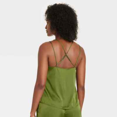 Auden Women's Satin Cami Top Green Size Small | eBay