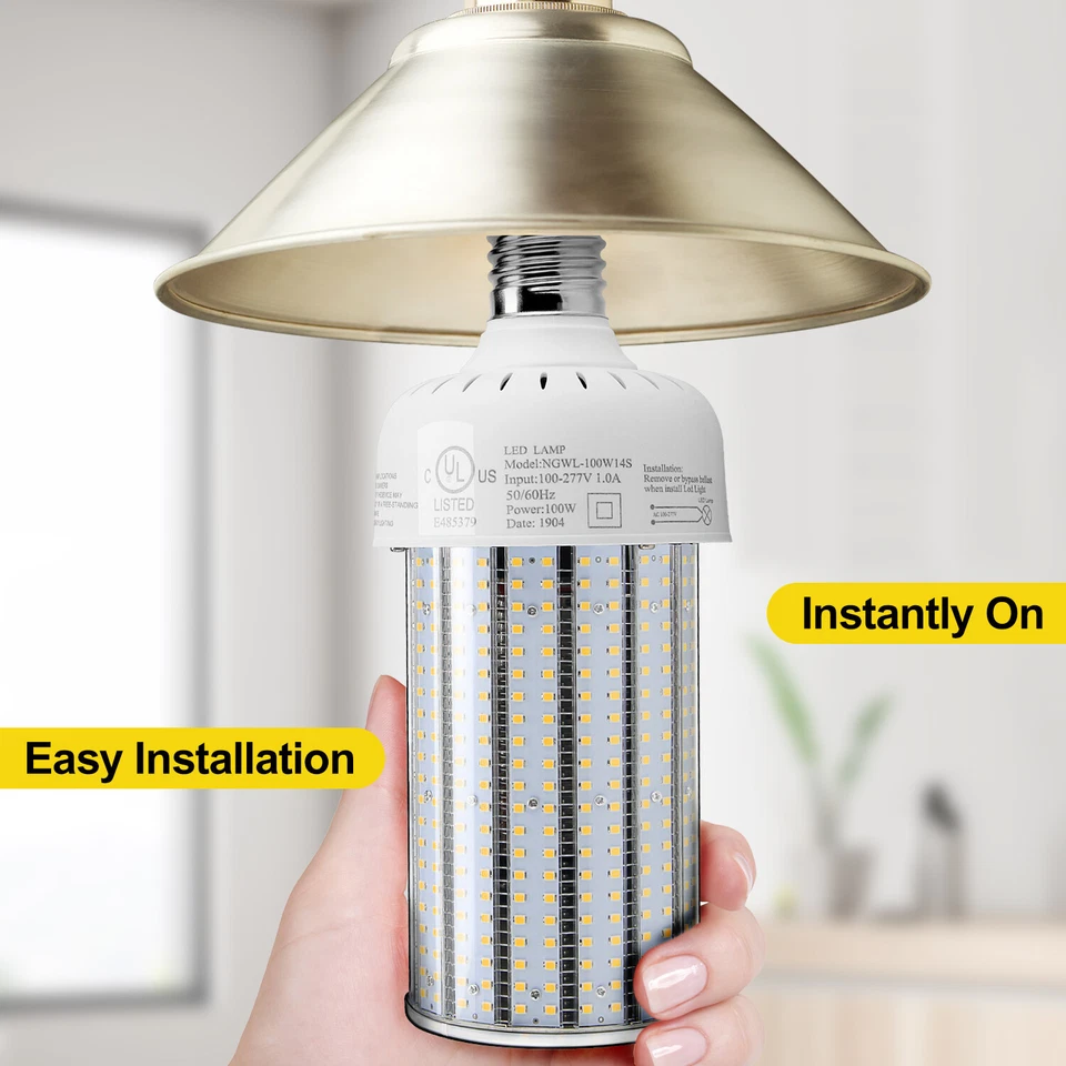 Bombillas LED Maíz 100W E39 Mogul Almacén Estacionamiento Luz 5000K Luz de Día Foto 4 de 4