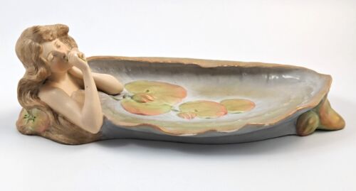 Antica statuina in porcellana Art Nouveau di Ernst Wahliss, fine XIX secolo - Foto 9 di 14