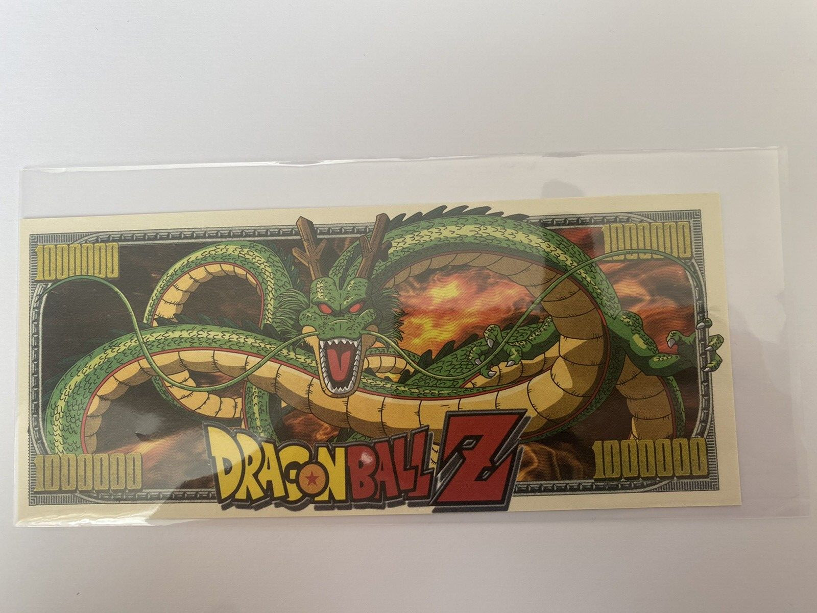 Two DRAGONBALLZ $1 million bills Doublesided Novelty Banknotes. FREE P&P