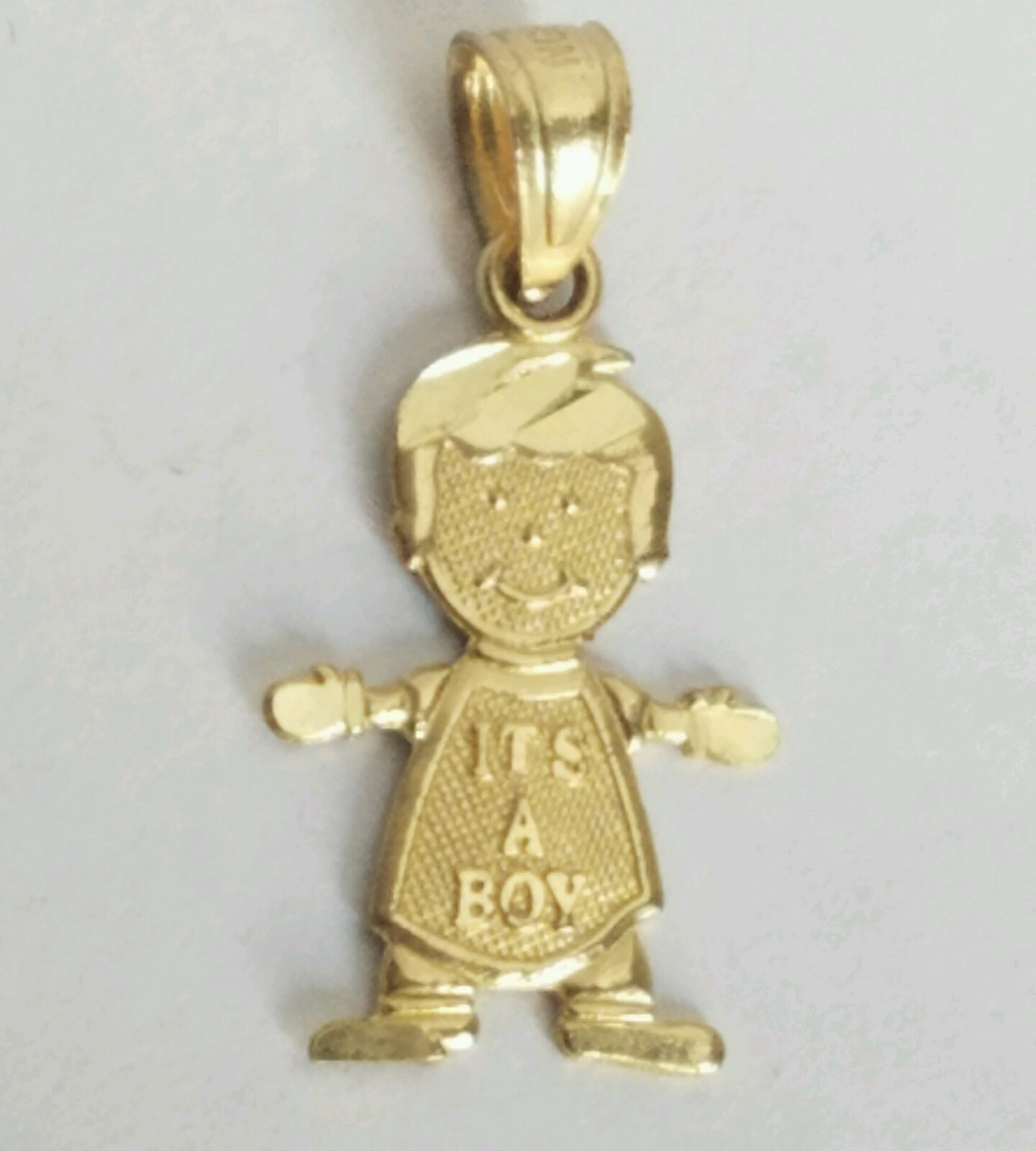 Solid Real 10k Gold It Is A baby Boy Pendant charm 0.80 inch long eBay