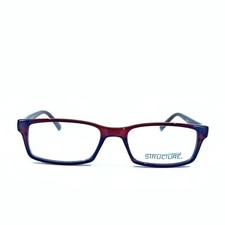 Structure 124K Eyeglasses Rectangle Full Rim Brown Frame 47[]16 135 mm