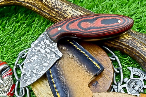 CUSTOM HANDMADE J2 STEEL BLADE. SKINNING KNIFE, HUNTING KNIFE, W/SHEATH, SN-2602 - Imagen 2 de 10
