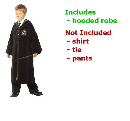 Slytherin Robe Kids Harry Potter Costume Halloween Fancy Dress